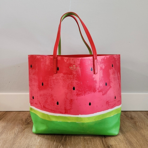 kate spade Handbags - Kate Spade Splash Out Watermelon Print Red, Pink & Green Tote Bag
